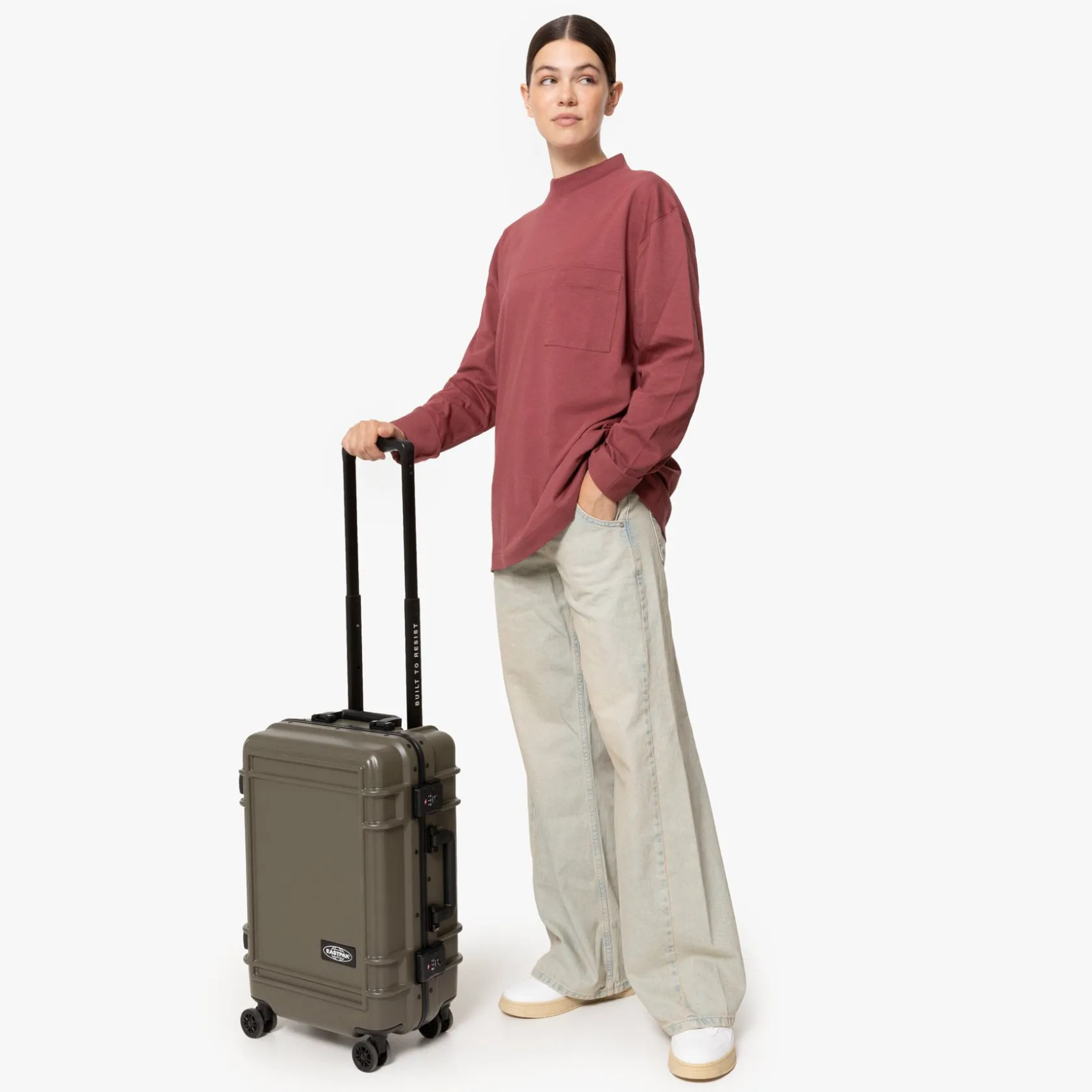 Eastpak 4 Wielen | Handbagage>RESIST'R CASE S ArmyOlive
