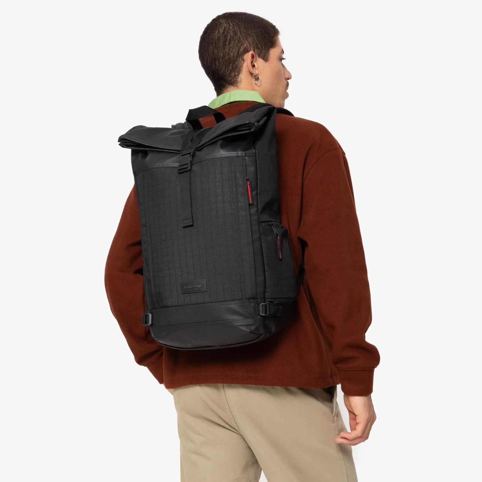 Eastpak Rolltop Rugzakken>TECUM ROLL CNNCTRipBlack